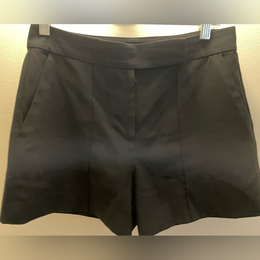 Alice + Olivia Tailored Shorts with Seam Detail, Black, 6